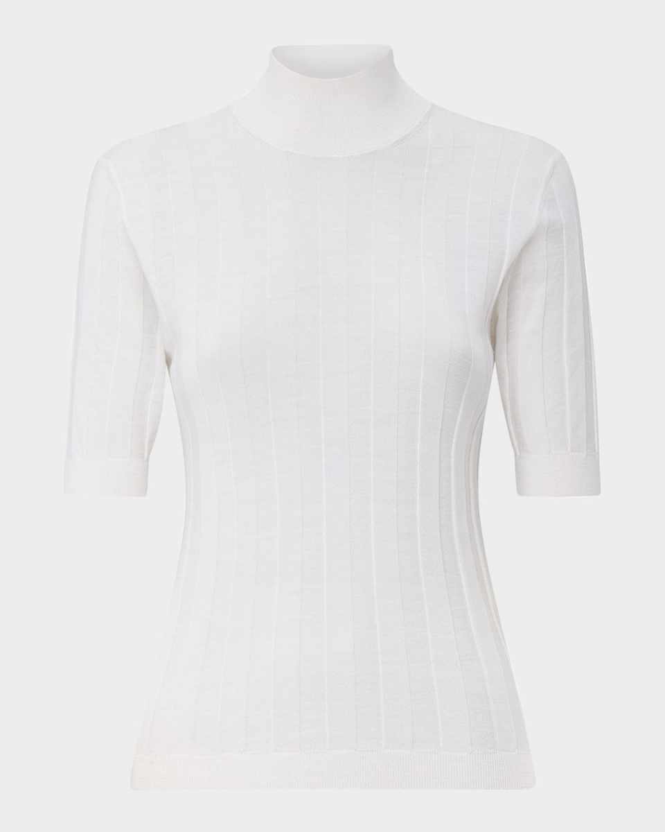 Jordyn Striped Mock-Neck Sweat